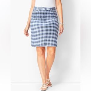 Talbots | New without tags gingham A line cotton skirt size 10 medium